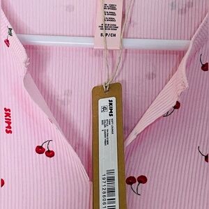 NWT SKIMS Soft Lounge Split Neck Tank in Cherry Blossom